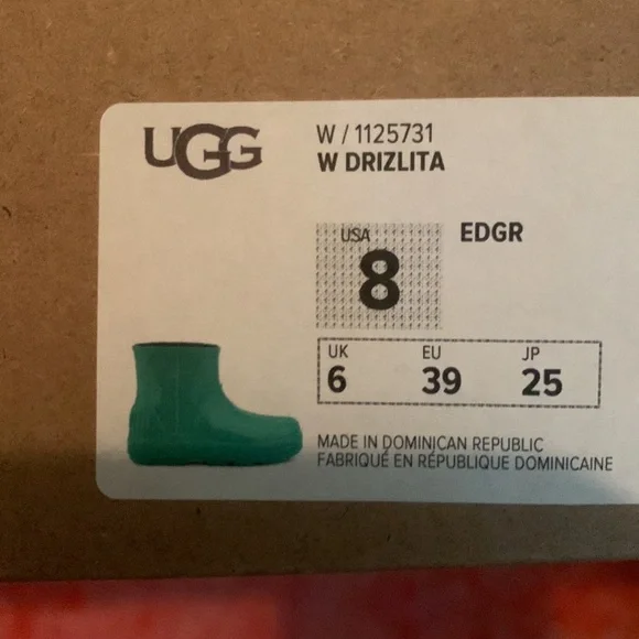 Ugg drizlita rain boots teal color - Picture 7 of 7